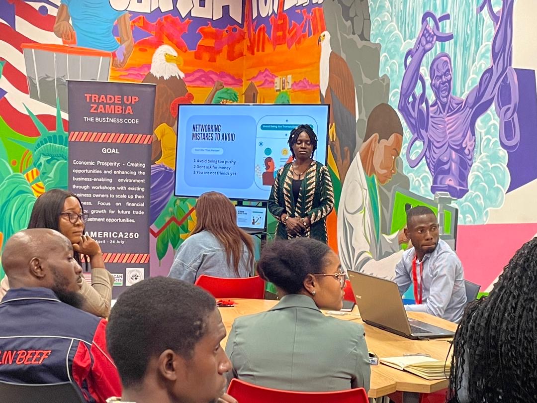 TradeUp programme session at American Spaces Zambia